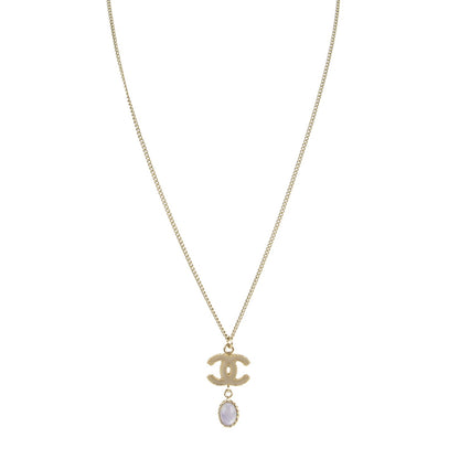 Chanel Enamel CC Drop Necklace Gold 1 of 5