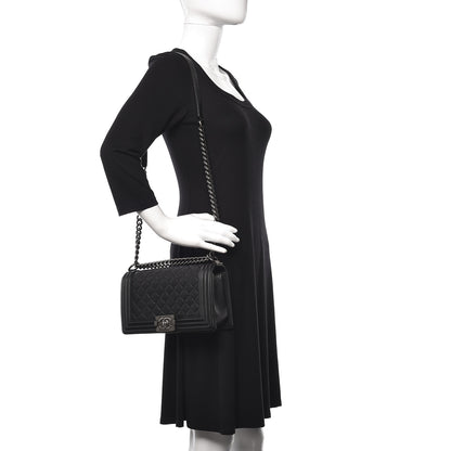 Chanel Caviar Quilted Medium Boy Flap Black 2 of 11