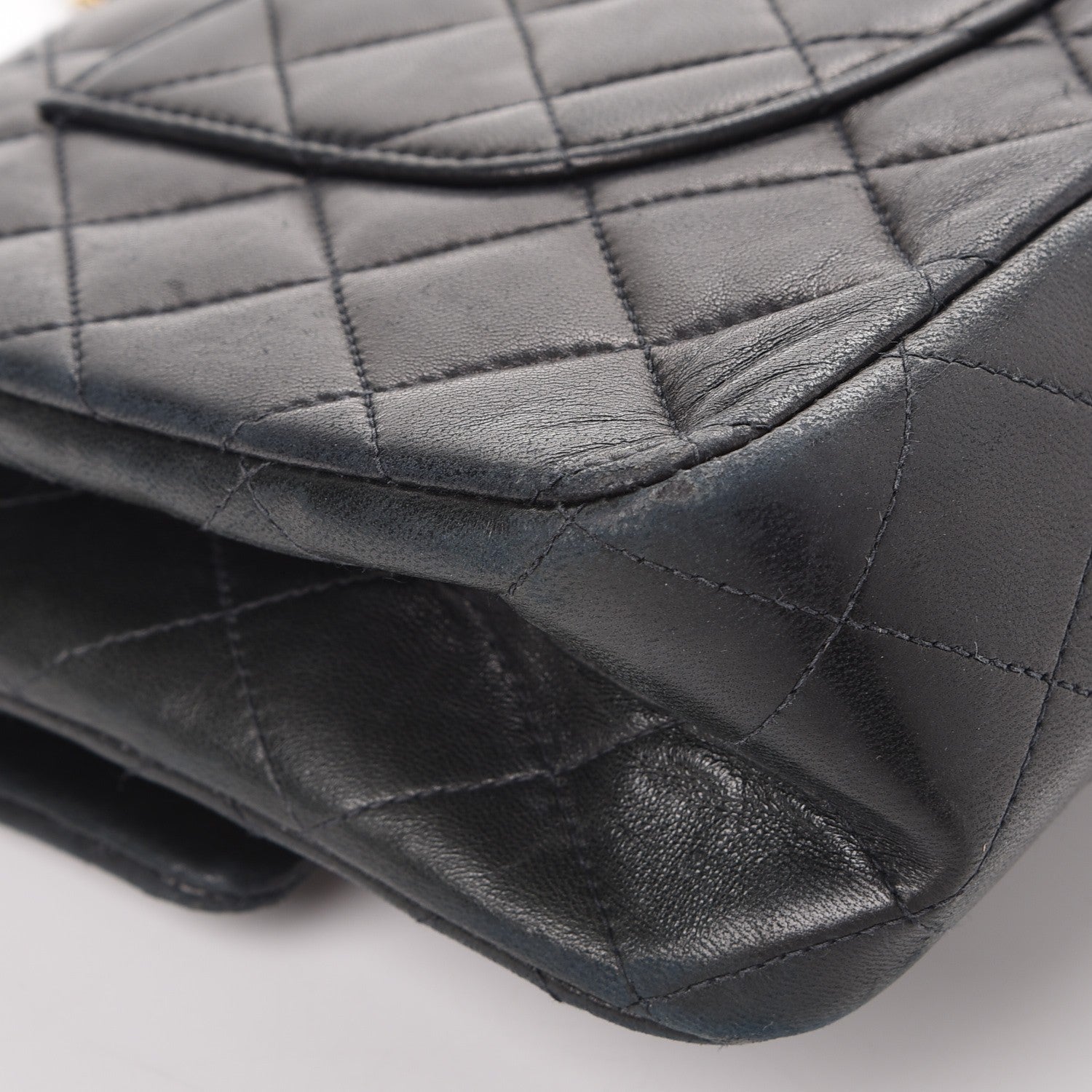 Chanel Lambskin Quilted Medium Double Flap Black 15 of 16