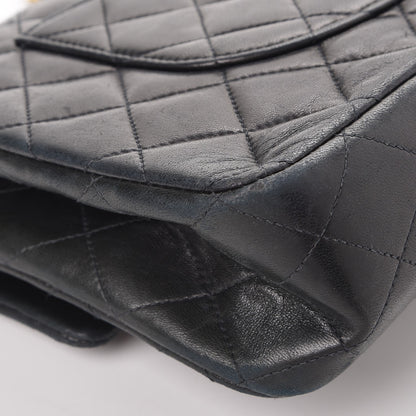 Chanel Lambskin Quilted Medium Double Flap Black 15 of 16
