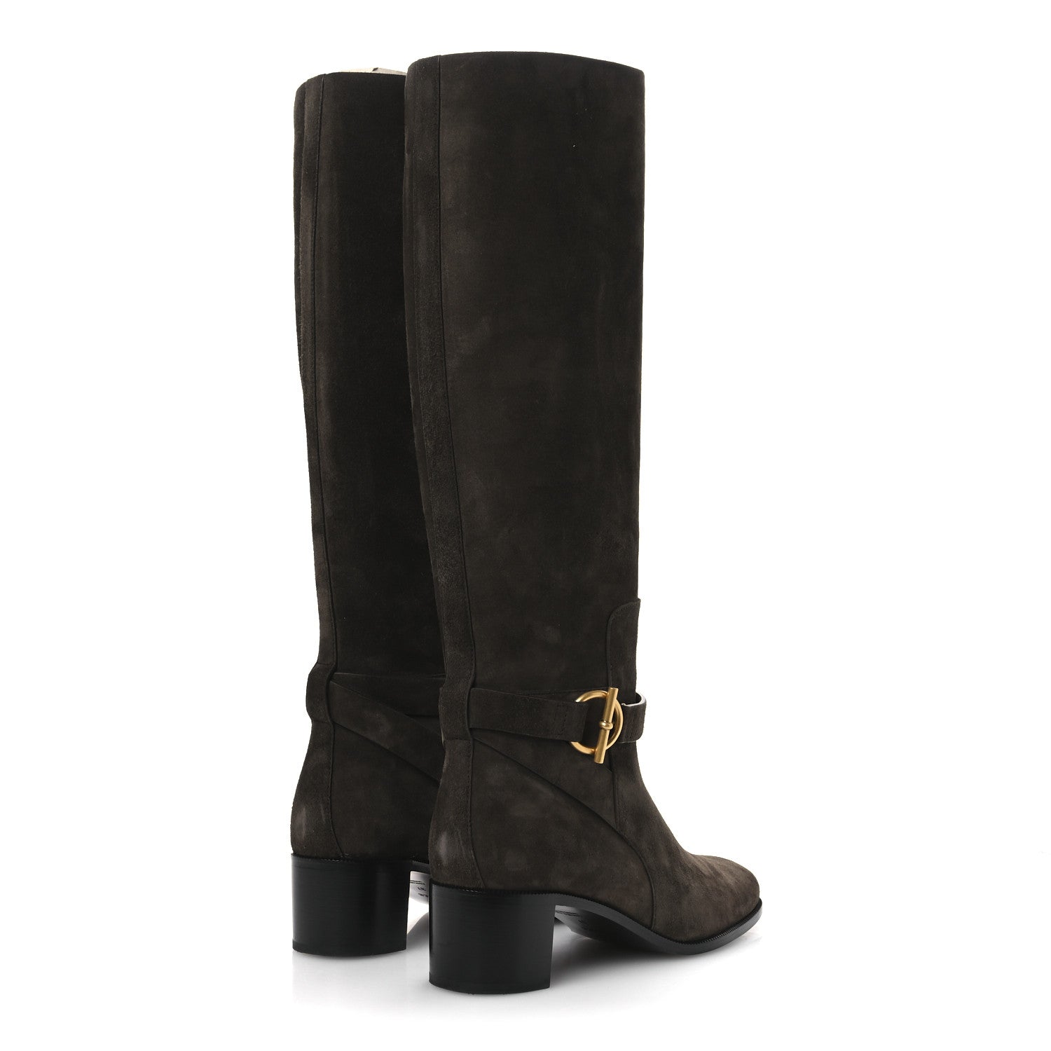 Hermes Suede Calfskin Justine 50 Boots 37 Ecorce 5 of 13