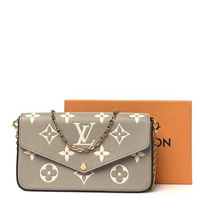 Louis Vuitton Empreinte Monogram Giant Felicie Pochette Tourterelle Creme 11 of 11