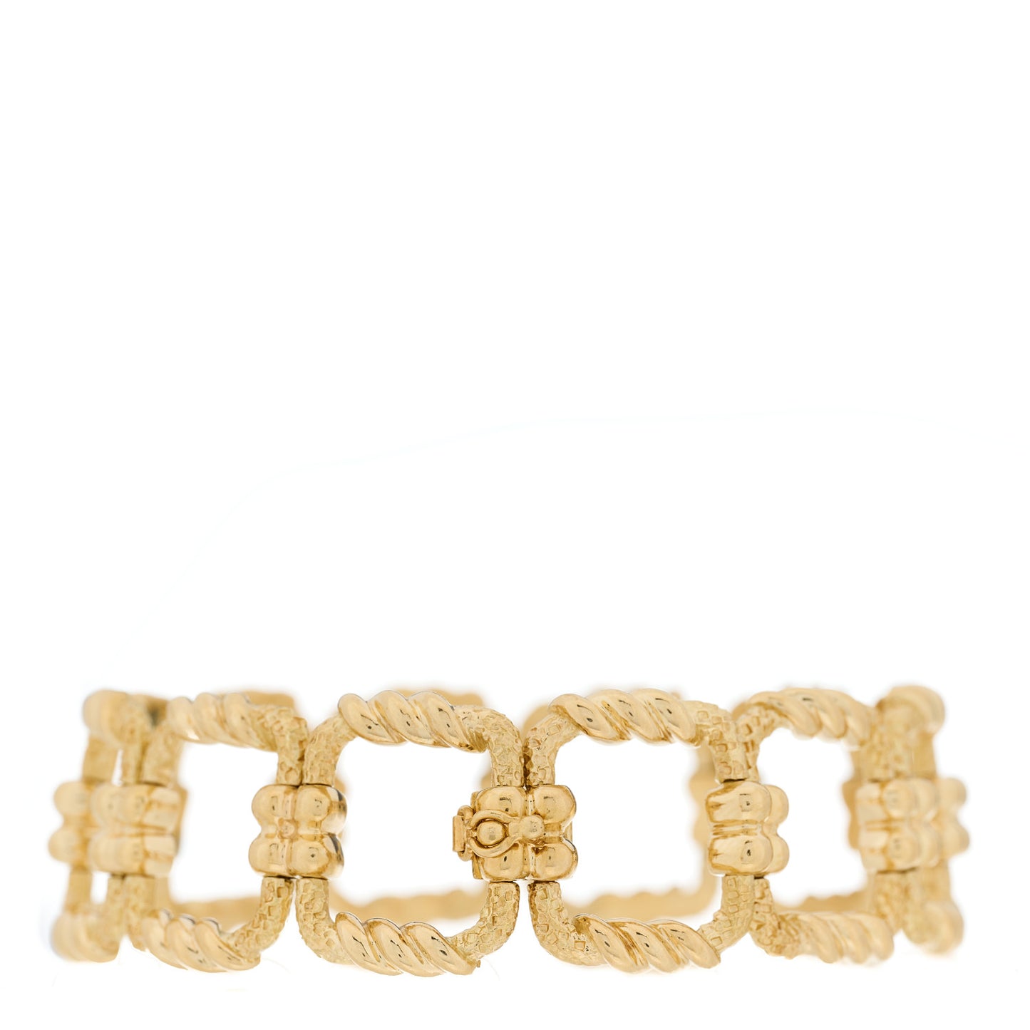 18K Yellow Gold Schlumberger Square Link Bracelet
