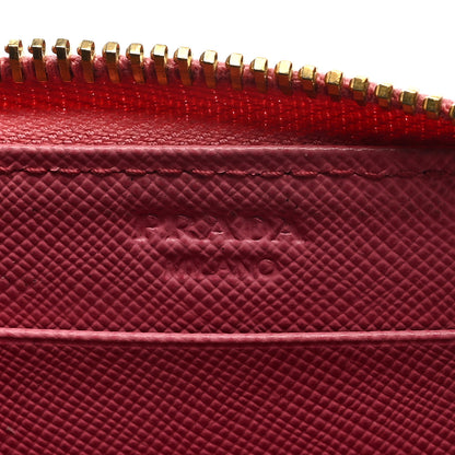 Prada Saffiano Metal Coin Purse Geranio 6 of 6