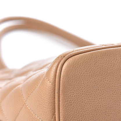 Chanel Caviar Quilted Medallion Tote Beige 11 of 14