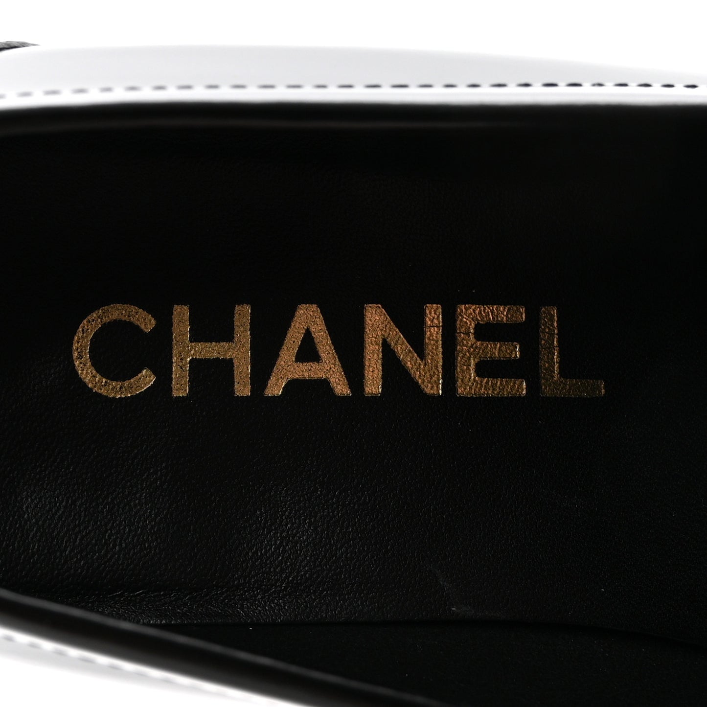 Shiny Calfskin Logo Loafers 37.5 Black