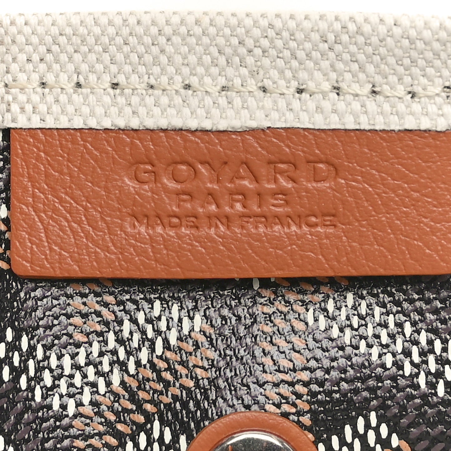 Goyardine Canvas Le Foulard Pouch Black Gold Off White