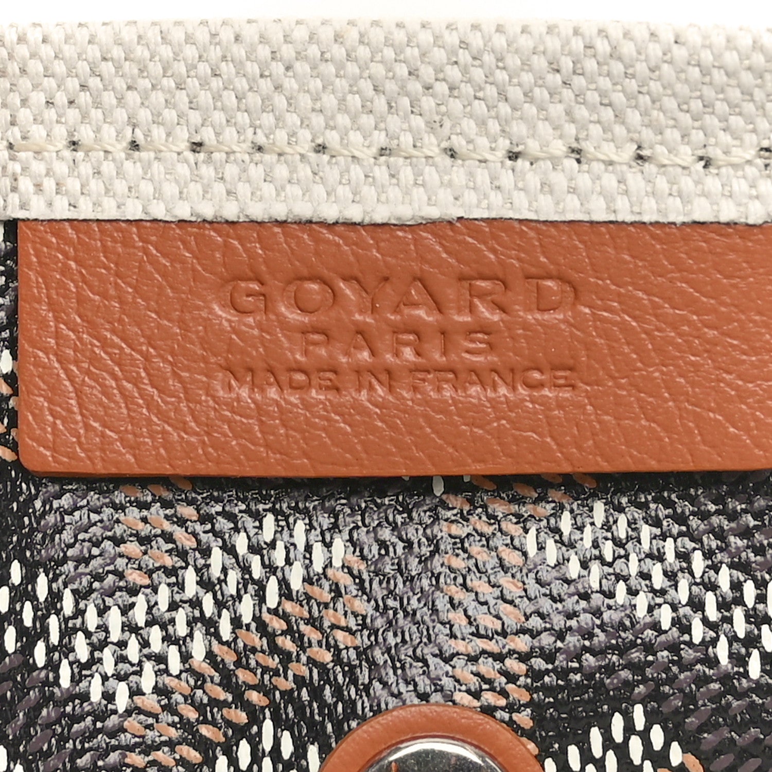 Goyard Goyardine Canvas Le Foulard Pouch Black Gold Off White 7 of 9