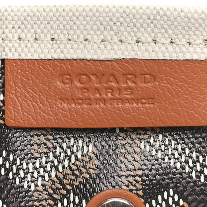 Goyard Goyardine Canvas Le Foulard Pouch Black Gold Off White 7 of 9