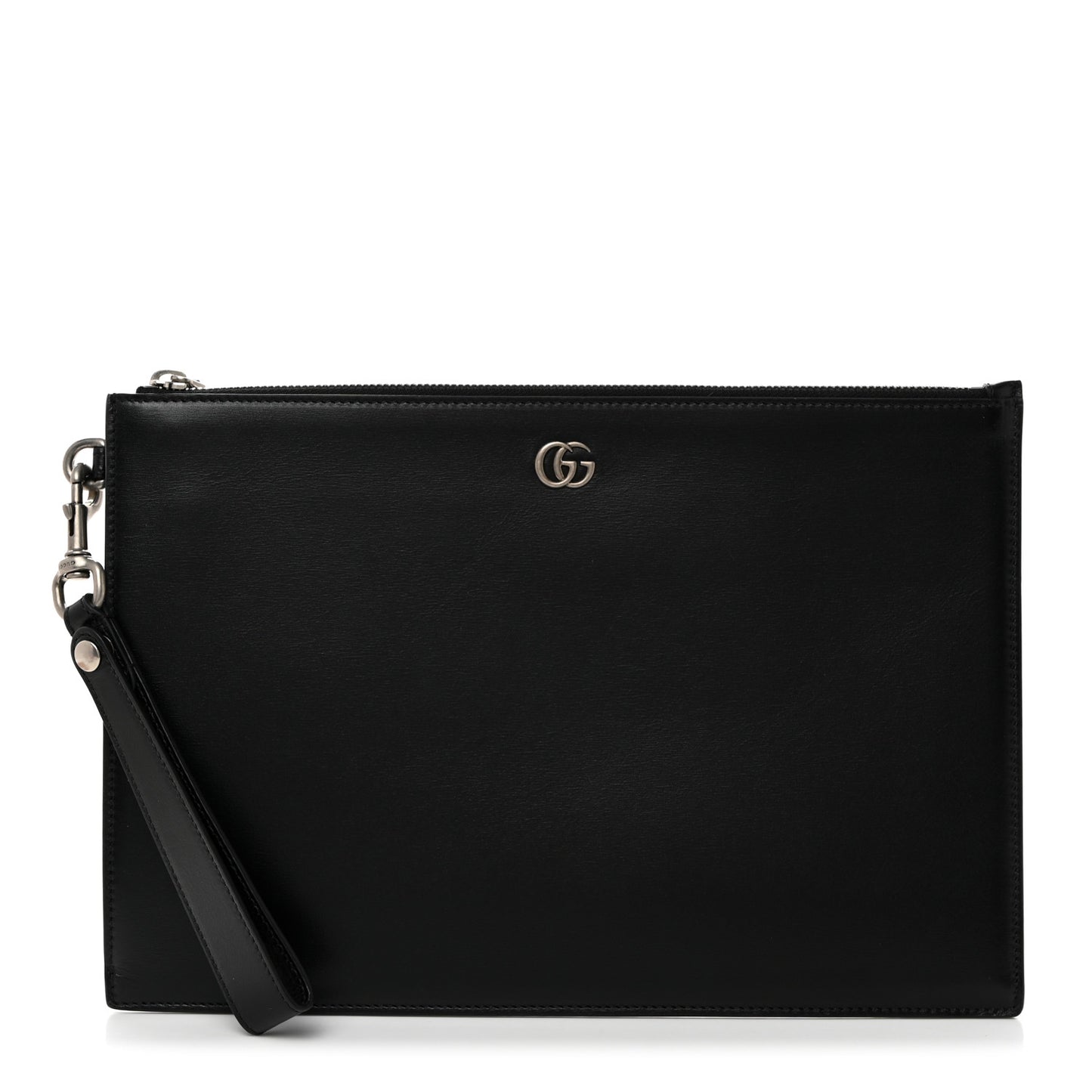 Calfskin GG Marmont Zip Pouch Black
