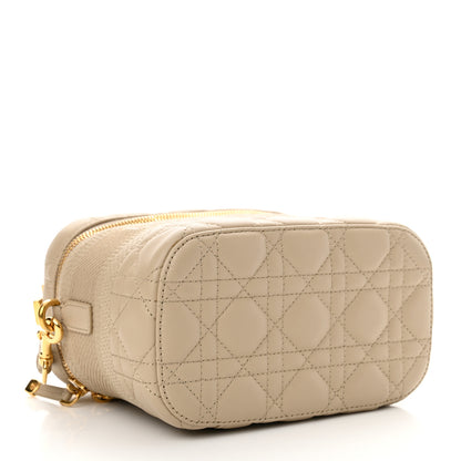 Christian Dior Lambskin Cannage Small Diortravel Vanity Case Light Beige 4 of 10