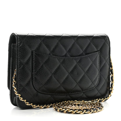 Chanel Caviar Quilted Wallet On Chain WOC Black 3 of 14