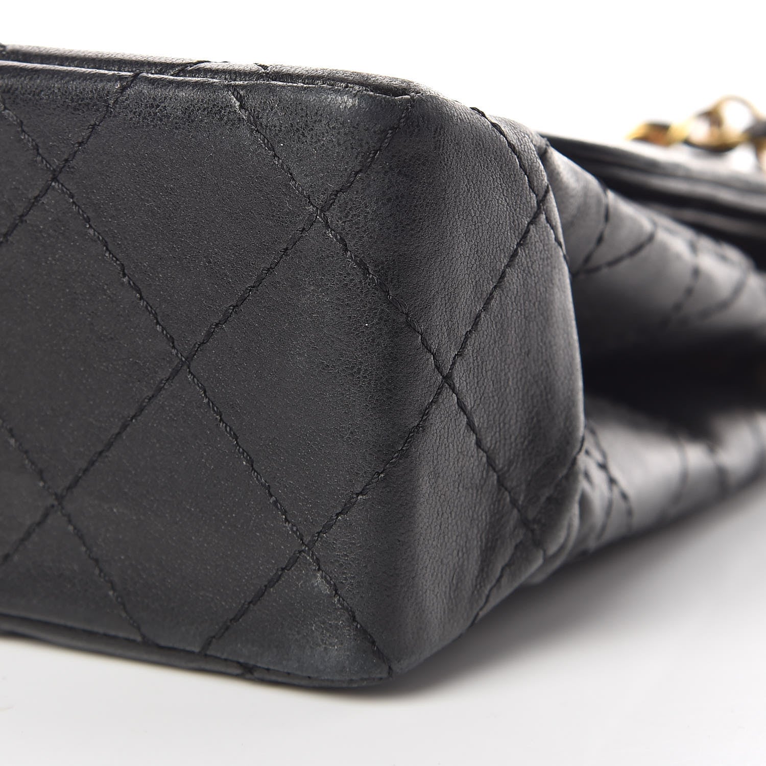Chanel Lambskin Quilted Medium Double Flap Bag Black 10 of 13