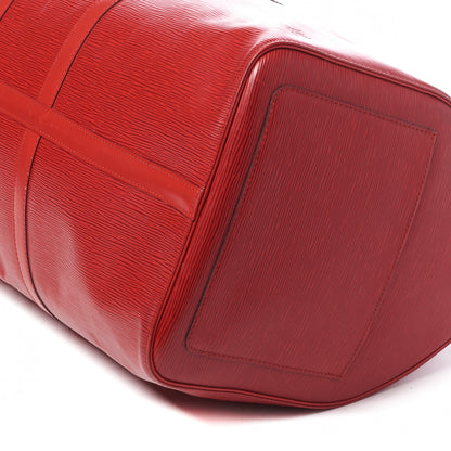 Louis Vuitton Epi Keepall 55 Castillan Red 4 of 10
