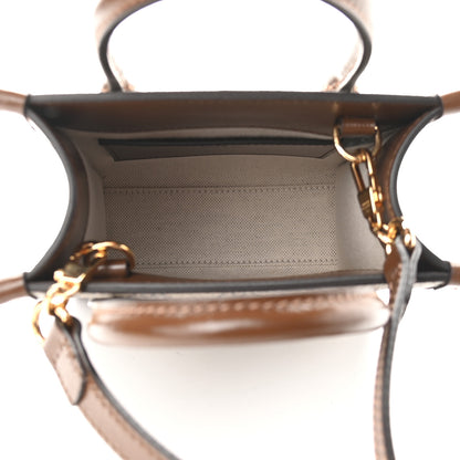 Gucci GG Supreme Monogram Azalea Calfskin Mini Retro Interlocking G Tote Bag Beige Ebony Brown Sugar 5 of 9