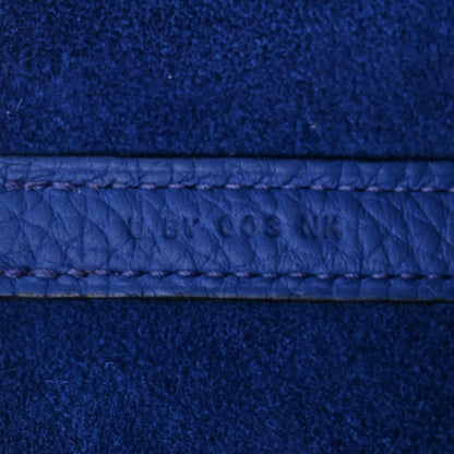 Hermes Taurillon Clemence Ostrich Touch Picotin Lock 22 Bleu Electrique 7 of 12