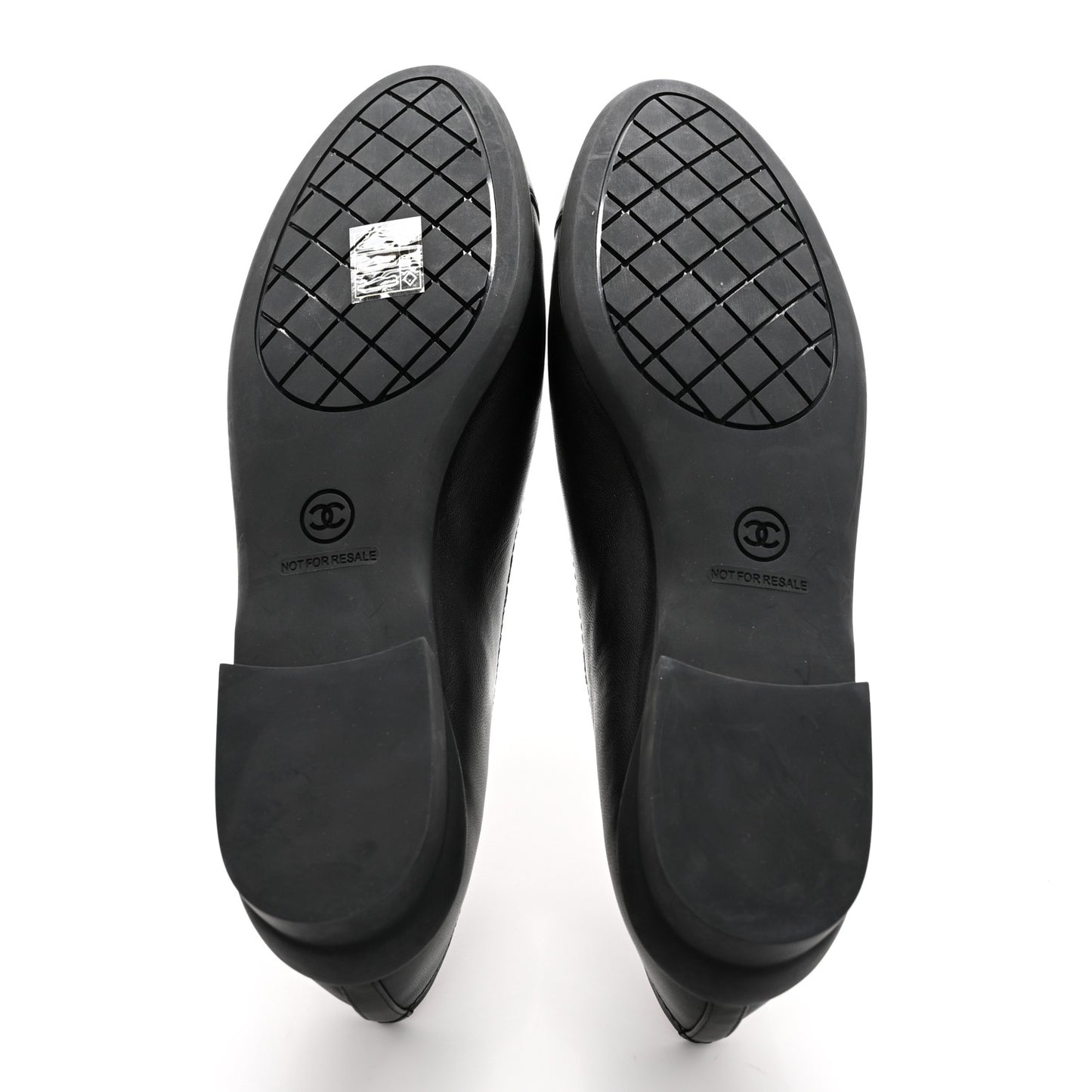 Lambskin Cap Toe CC Ballerina Flats 40 Black