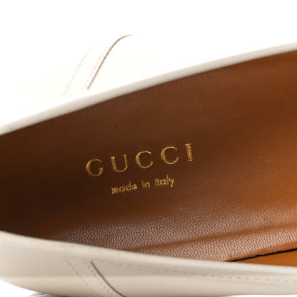Gucci Jakarta Calfskin Womens Interlocking G Horsebit Loafers 40.5 Mystic White 7 of 9