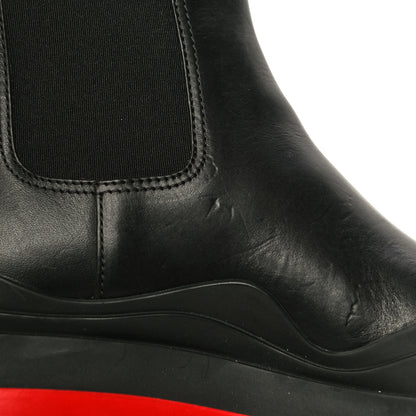 Bottega Veneta Calfskin The Tire Chelsea Boots 36.5 Black Bright Red 24 of 26
