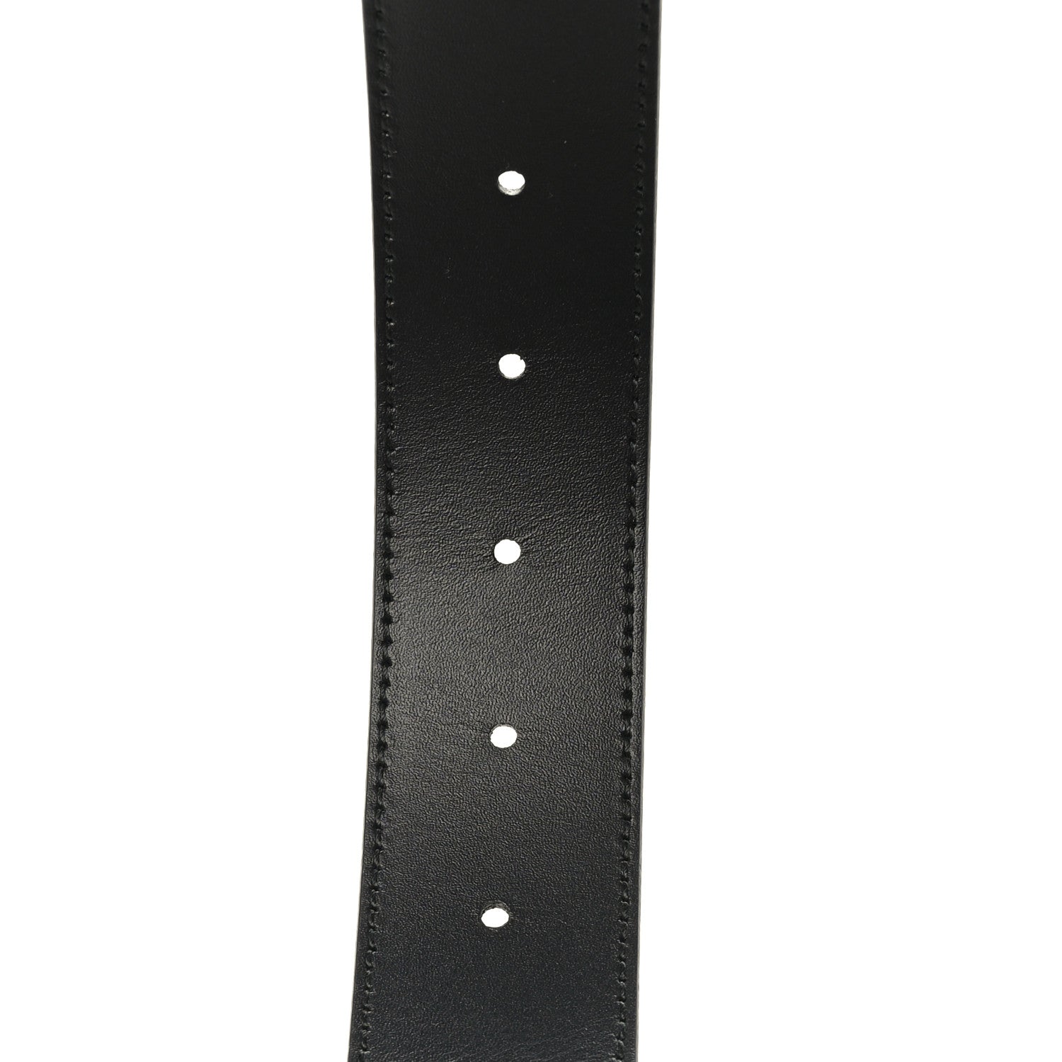 Gucci GG Supreme Monogram Selleria Calfskin Interlocking G Reversible 37mm Belt 90 36 Beige Ebony Black 4 of 5