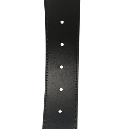 Gucci GG Supreme Monogram Selleria Calfskin Interlocking G Reversible 37mm Belt 90 36 Beige Ebony Black 4 of 5