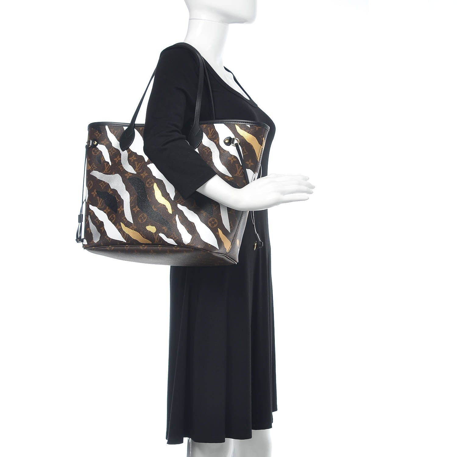 Louis Vuitton X LOL Monogram Neverfull MM Gold Silver 3 of 11