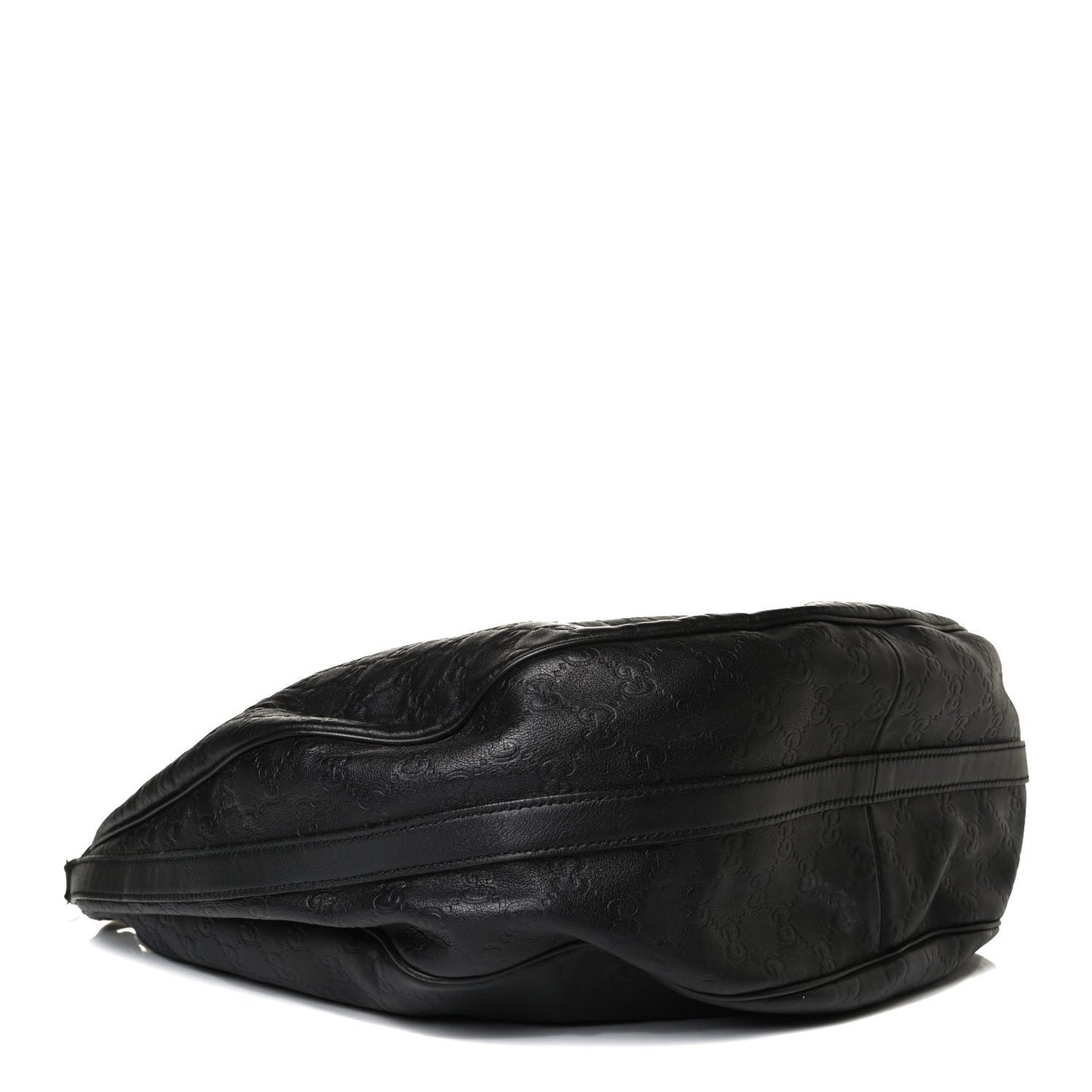 Guccissima Large GG Twins Hobo Black