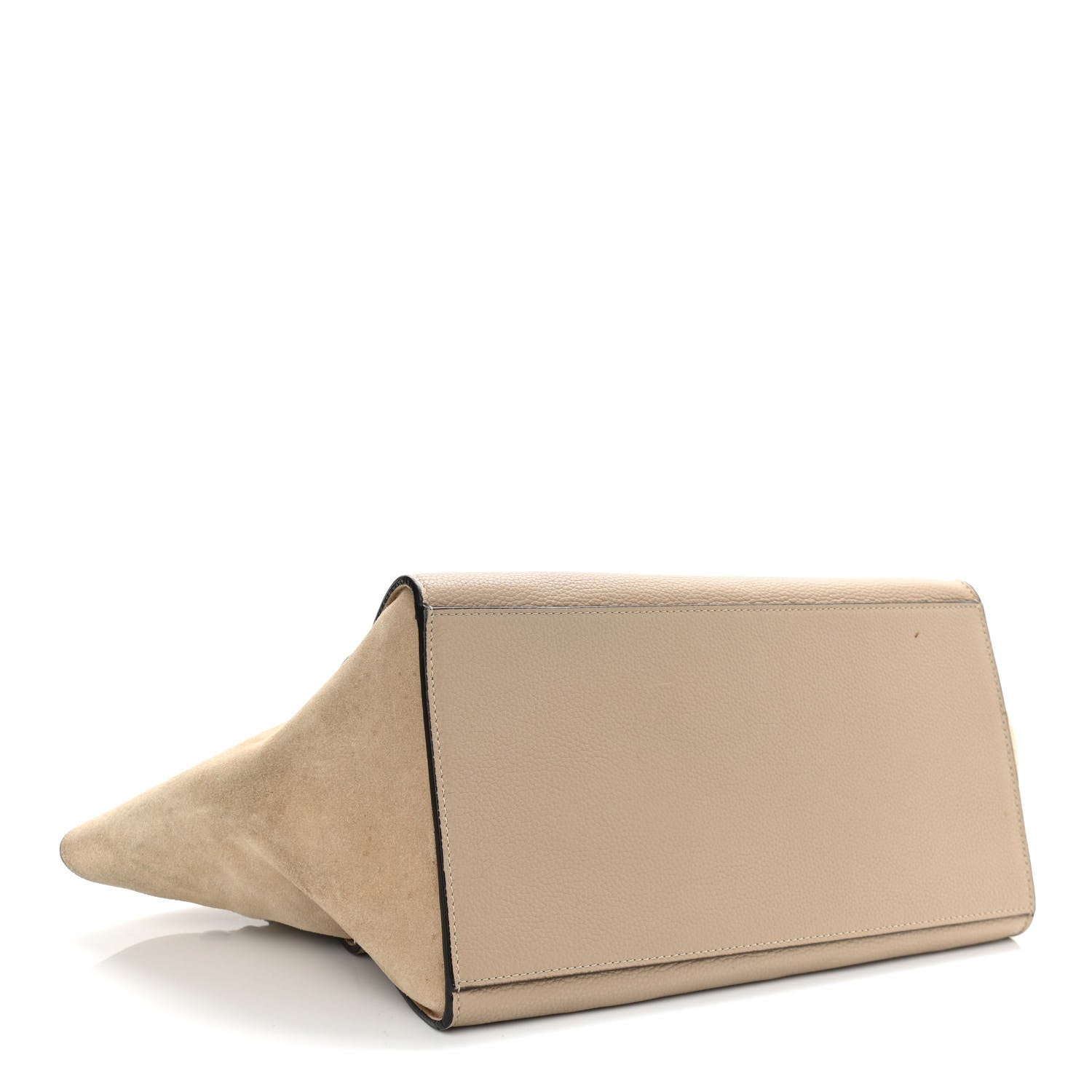 Celine Drummed Calfskin Suede Large Trapeze Dune 3 of 10