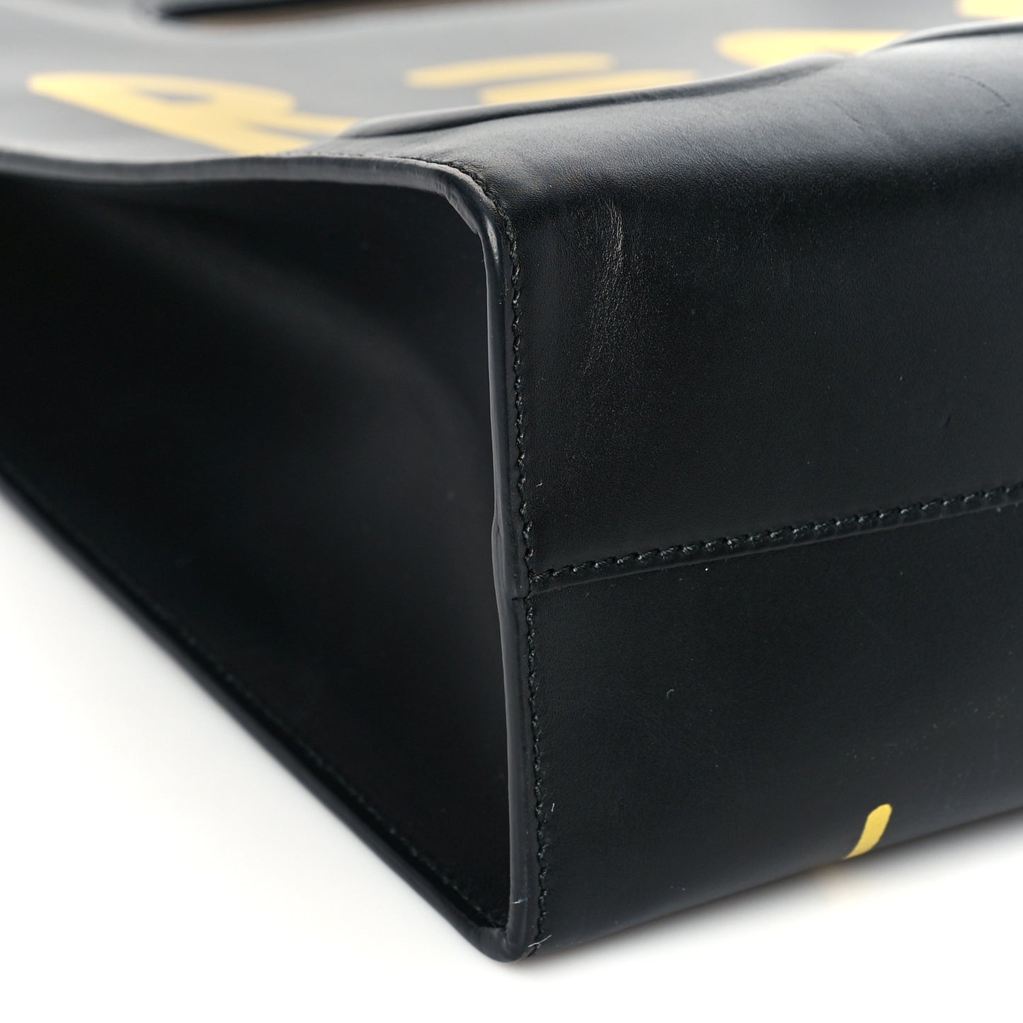 Calfskin GucciGhost Real Medium XL Tote Black Yellow