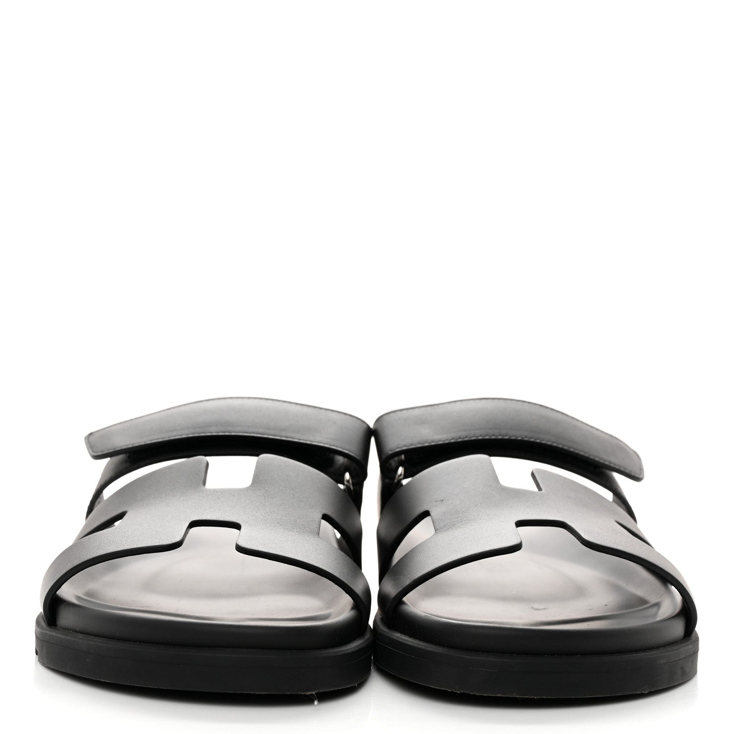 Hermes Calfskin Womens Chypre Sandals 41 Black 2 of 8