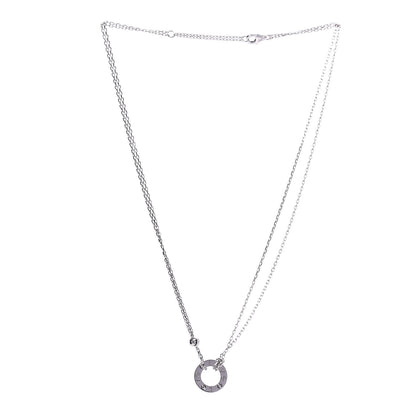 Cartier 18K White Gold 2 Diamond LOVE Necklace 3 of 8