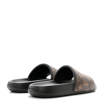 Louis Vuitton Rubber Monogram Mens Waterfront Mules 10 Macassar 4 of 7