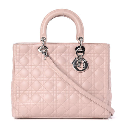 Christian Dior Lambskin Cannage Large Lady Dior Light Pink 1 of 8