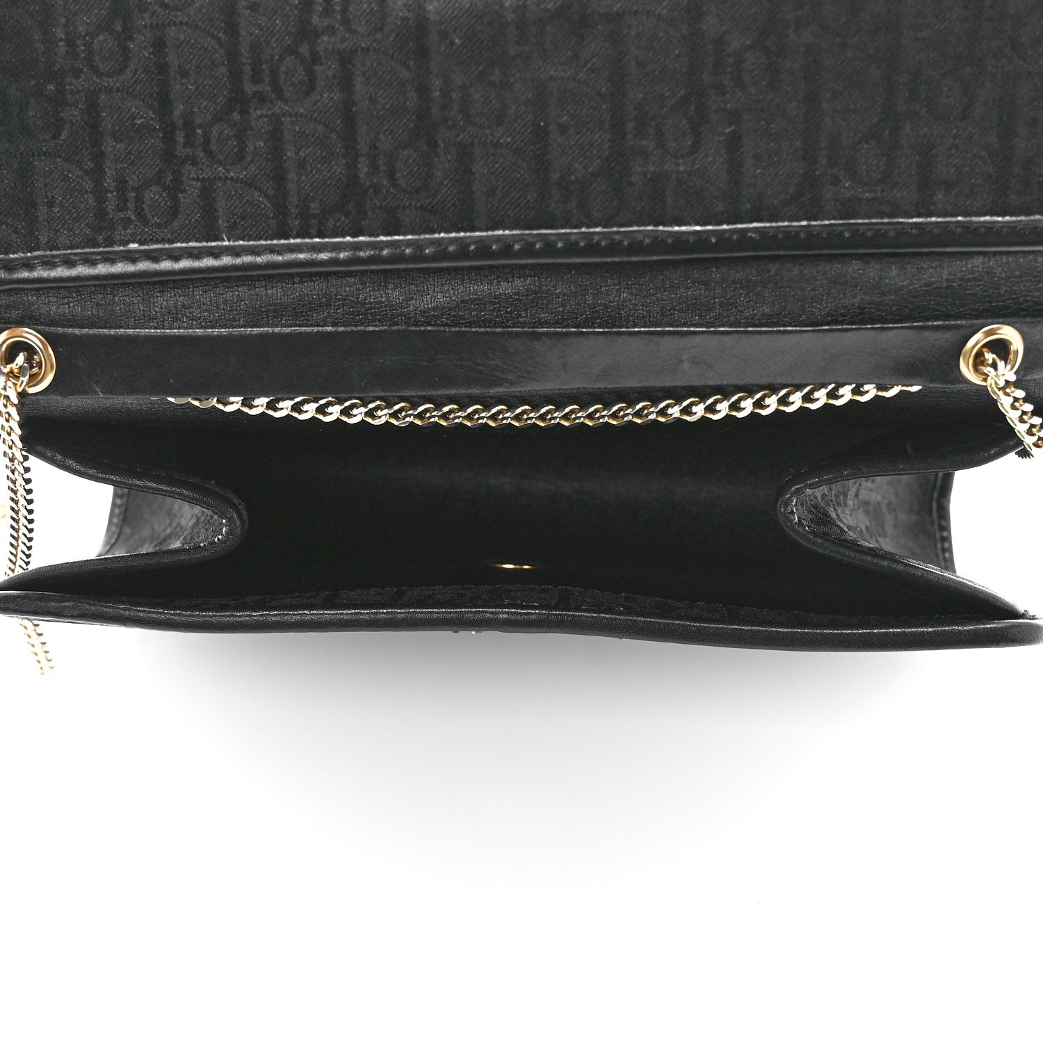 Christian Dior Monogram Chain Flap Black 4 of 9