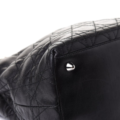 Christian Dior Lambskin Cannage Small Soft Lady Dior Tote Black 8 of 11