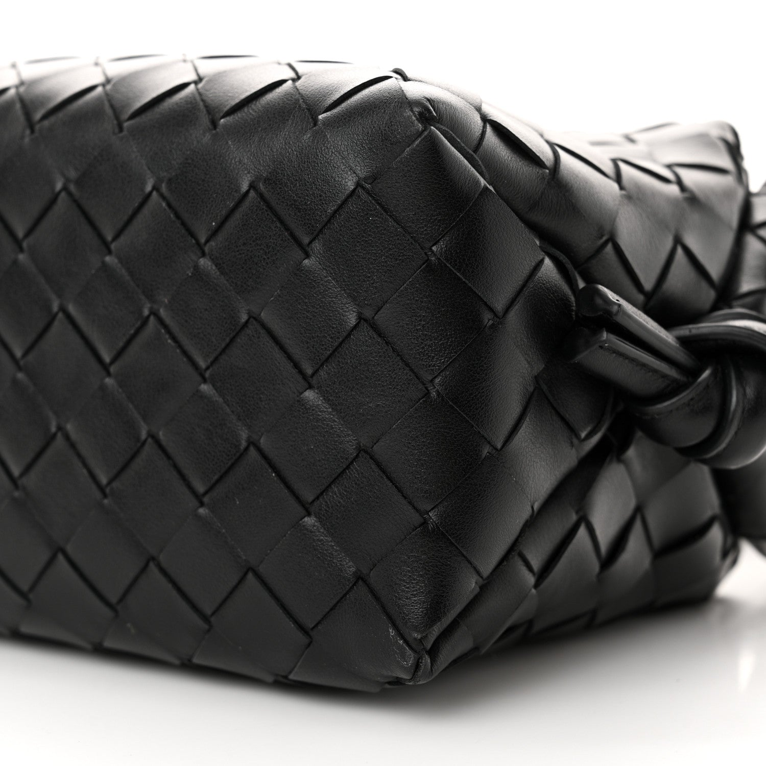 Bottega Veneta Calfskin Intrecciato Small Loop Top Handle Black 11 of 13