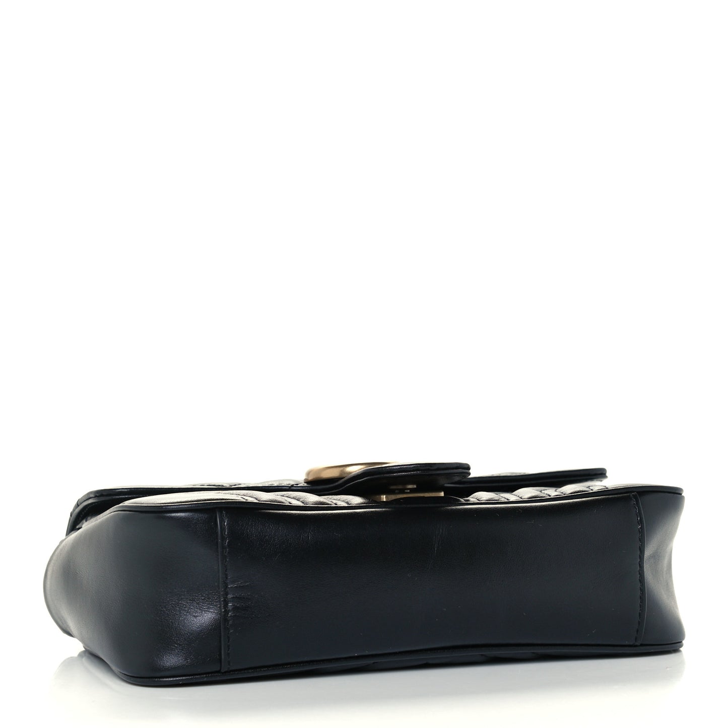 Calfskin Matelasse Mini GG Marmont Shoulder Bag Black