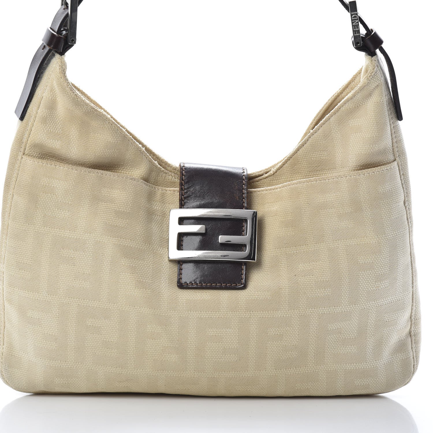 Fendi Zucca Shoulder Bag Beige 9 of 14