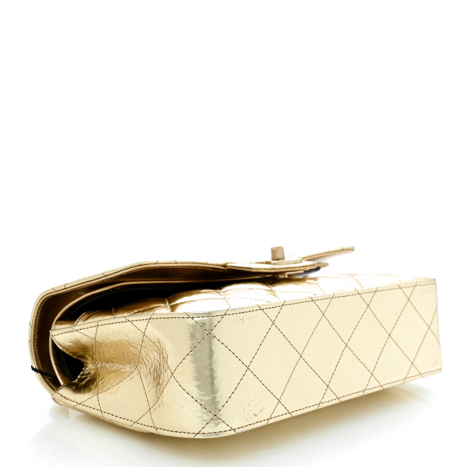 Chanel Hammered Metallic Calfskin Quilted Small Double Flap Gold 4 of 12