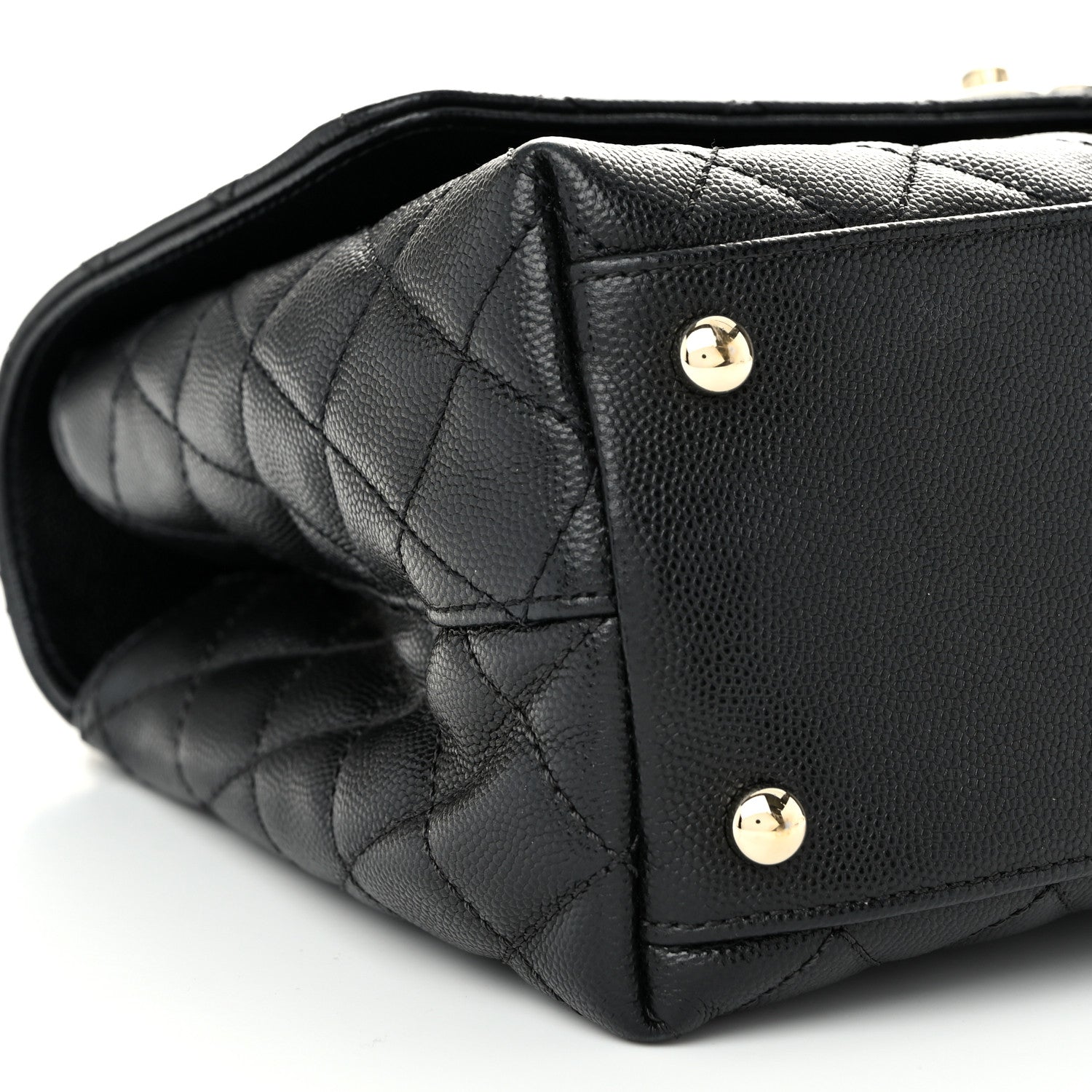 Chanel Caviar Quilted Small Coco Handle Flap Black 9 of 11