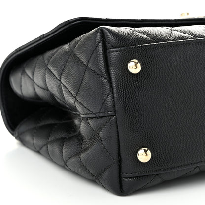 Chanel Caviar Quilted Small Coco Handle Flap Black 9 of 11