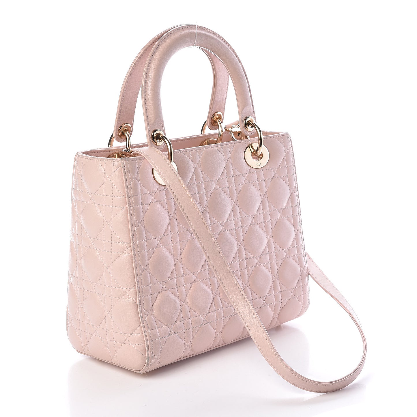 Lambskin Cannage Medium Lady Dior Light Pink