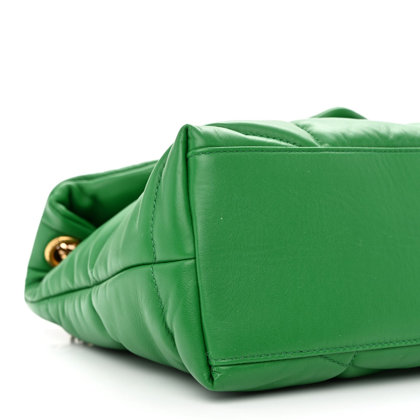 Lambskin Quilted Small Loulou Puffer Monogram Chain Satchel New Vert