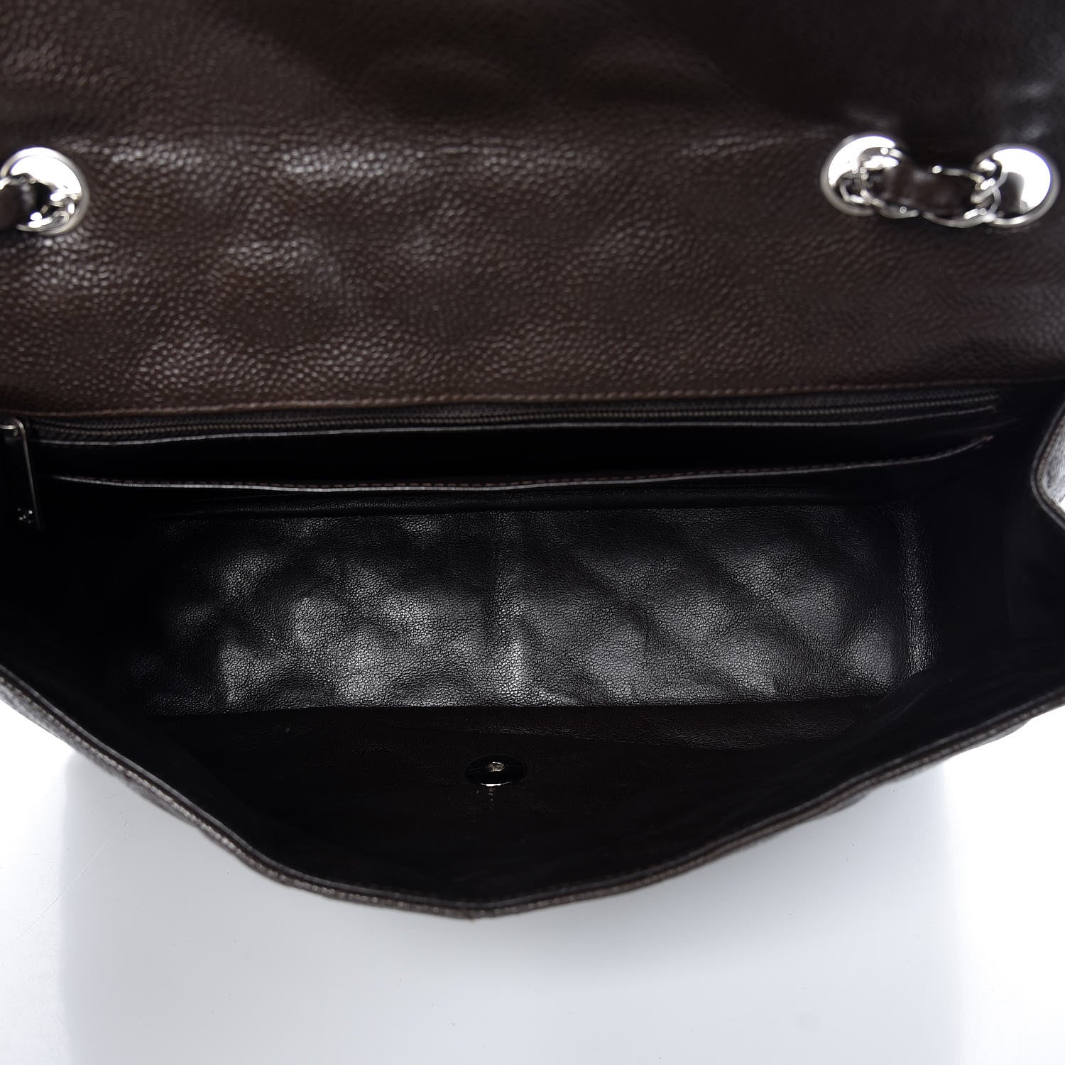 Chanel Caviar Quilted Jumbo Single Flap Brown 6 of 14