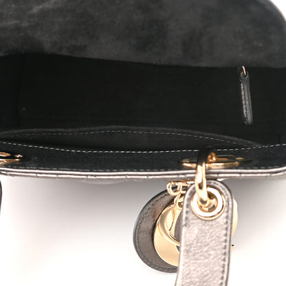Christian Dior Lambskin Cannage Small My ABCDior Lady Dior Metallic Grey 11 of 20
