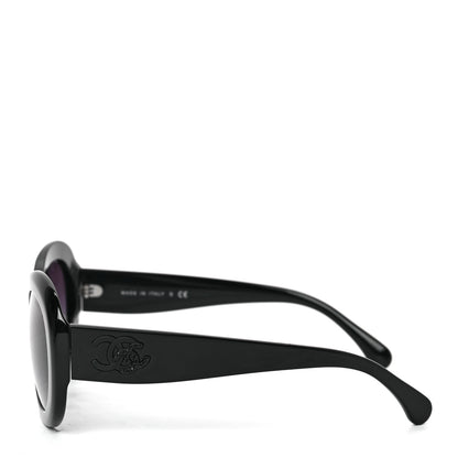 Chanel Acetate Polarized Oval CC Sunglasses 5469-B-A 3 of 7