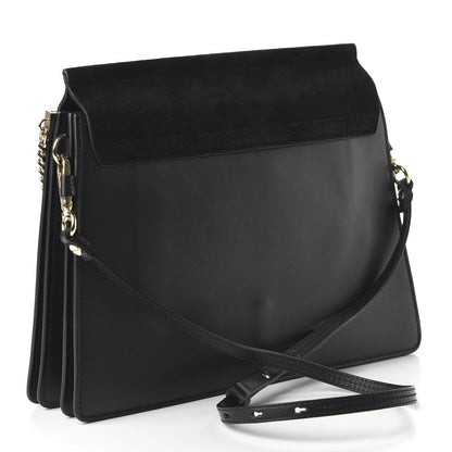 Chloe Suede Calfskin Medium Faye Shoulder Bag Black 3 of 10