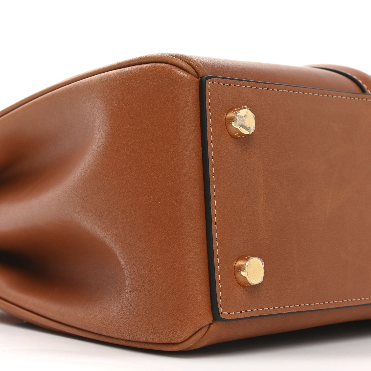 Celine Satinated Calfskin Small 16 Top Handle Bag Tan 10 of 11