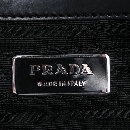 Prada Tessuto Print Nylon Logo Tote Nero Black 6 of 6