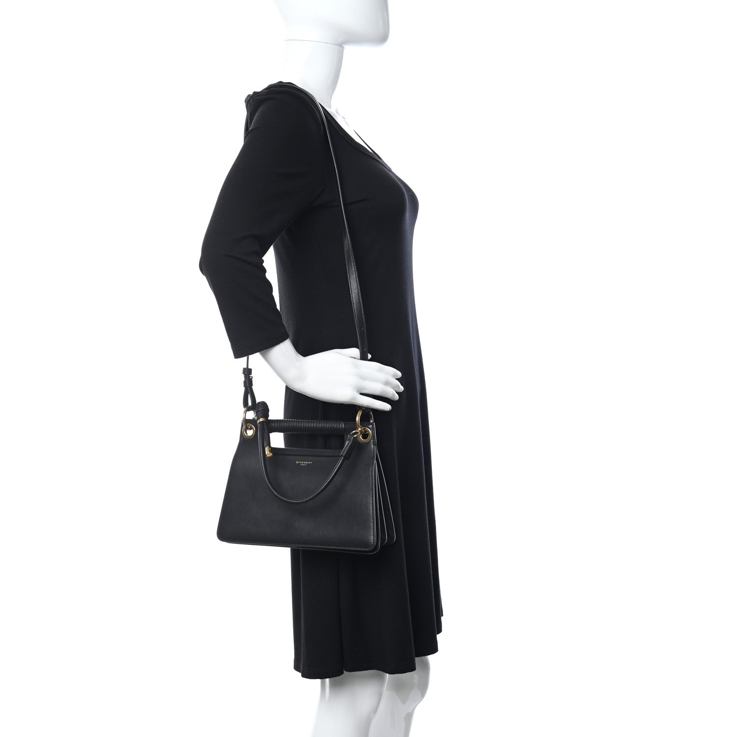 Givenchy Calfskin Small Whip Top Handle Crossbody Black 2 of 10